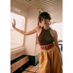 Sezane Jessica Top Metallic Pink